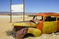 old vintage car abandoned in the middle of a desert region travel solitaire namibia