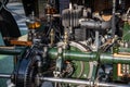 Old vintage car enginering show on engine and gearbox of a historic car Royalty Free Stock Photo