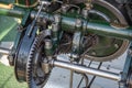Old vintage car enginering show on engine and gearbox of a historic car. Royalty Free Stock Photo