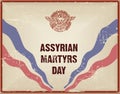 Old vintage card Assyrian Martyrs Day