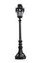 Old Vintage Cast Iron Street Lamp Post Isolated Royalty Free Stock Photo