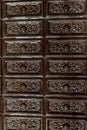 Old vintage ceramic tiles for decoration stoves, wall and floor Royalty Free Stock Photo