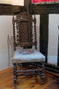 Old vintage chair at Tudor House Museum Worcester - United Kingdom