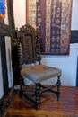 Old vintage chair at Tudor House Museum Worcester - United Kingdom