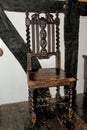 Old vintage chair at Tudor House Museum Worcester - United Kingdom