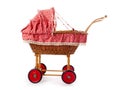 An old vintage childrens doll stroller Royalty Free Stock Photo