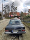 Old vintage veteran classic German luxury performance car Mercedes Benz 300 SEL 6.3 ltre V8 engine Royalty Free Stock Photo