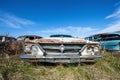 Old Vintage Chrysler 300 Car, Junk Yard Royalty Free Stock Photo