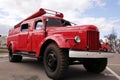 Old vintage classic fire truck. Royalty Free Stock Photo