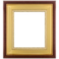 Old Vintage classic Golden Black Wooden mockup canvas frame Royalty Free Stock Photo