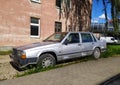 Old vintage classic luxury car Volvo 760 GLE sedan parked