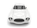 Old vintage clear white sports car - top front view Royalty Free Stock Photo