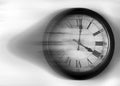 Vintage Old Clock blurred Motion Speeding Through Time Royalty Free Stock Photo