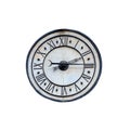 Old vintage clock face isolated on white background Royalty Free Stock Photo