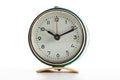 Old vintage clocks on white background isolated