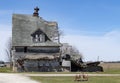 Old Vintage Collapsed Barn, Farm