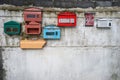 Old vintage colorful post box Royalty Free Stock Photo