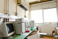 Old vintage computer in laboratory Royalty Free Stock Photo