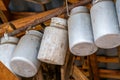 Old vintage cooking utensils.