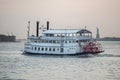 Old vintage cruise tourist ship in New York City Royalty Free Stock Photo