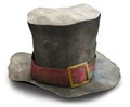 Old vintage crumpled beggar hat