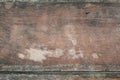 Old vintage dirty pine plank wooden floor with stains of paint. Royalty Free Stock Photo