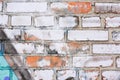 Old vintage dirty white brick wall