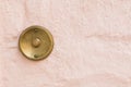 Old vintage door bell with wall background Royalty Free Stock Photo