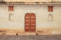 Old vintage door entrance, Jaipur Amber fort in Rajasthan Royalty Free Stock Photo