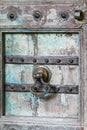 A vintage door knocker on the old door Royalty Free Stock Photo