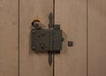 The old vintage door lock and keyhole Royalty Free Stock Photo