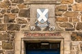Old vintage door of stone building in Scotland Royalty Free Stock Photo