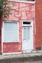 Old vintage downtown brick building front door Royalty Free Stock Photo