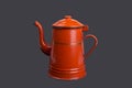 Old vintage enamel teapot and cup Royalty Free Stock Photo