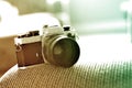 Old Vintage Film Camera with Manual Focus Lens