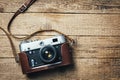 Old vintage film photo camera Royalty Free Stock Photo