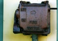Electric switch box. Vintage. Royalty Free Stock Photo