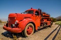 Old vintage fire truck in death valley national Royalty Free Stock Photo