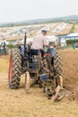 Vintage fordson major Tractor ploughing Royalty Free Stock Photo