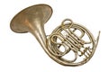 Old vintage French horn Royalty Free Stock Photo