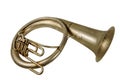 Old vintage French horn Royalty Free Stock Photo