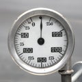 Old Vintage German Airplane Fuel gage, scale with an arrow, , 0-250 liters Royalty Free Stock Photo