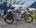 Old vintage moped at veteran cars show Royalty Free Stock Photo