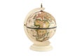 Old vintage globe on white Royalty Free Stock Photo