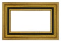 Old vintage golden frame on a white background Royalty Free Stock Photo