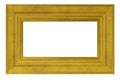 Old vintage golden frame on a white background Royalty Free Stock Photo