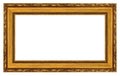 Old  vintage golden frame on a white background Royalty Free Stock Photo