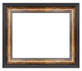 Old vintage golden frame on a white background Royalty Free Stock Photo