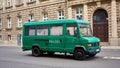 Old Cold War Era Police or Polizei Wagen parked on the street in Berlin Germany