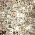 Old vintage grunge newspaper paper texture background Royalty Free Stock Photo